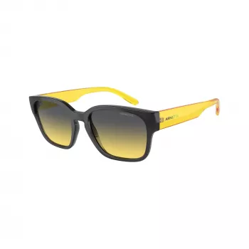 Arnette AN4325-27862Q Unisex Square Sunglasses, Grey Frame, Grey Polycarbonate Lenses, 54-19-145 mm
