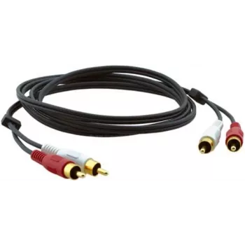 Cablu audio coaxial Kramer C-2RAM/2RAM-1 RCA tată la RCA tată 0,3 m negru 95-0202001