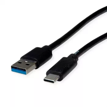 Cablu USB 3.2 Gen 2 ROLINE RM, USB A-C, ST/ST, negru, 2 m 11.45.9012