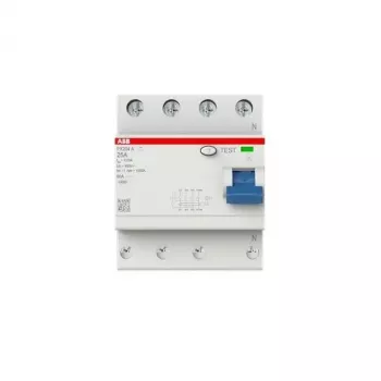 Întrerupător automat de protecție la curent rezidual ABB FX204A-25/0.03, 4P 25A 30mA tip A 230/400V AC 2CSF204165R1250