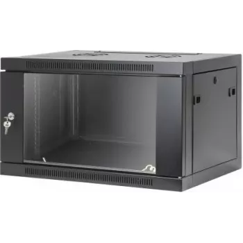 Dulap de rețea de perete Intellinet 19 inch, montaj fără unelte, 6U, adâncime 450 mm, negru RAL 9005 (716826)