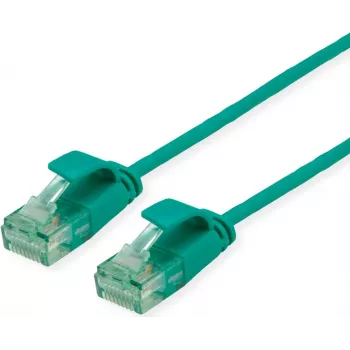 Cablu patch ROLINE RM UTP Cat.6A/Class EA Slim, verde, 0,3m 21.45.3431
