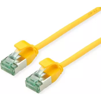 Cablu patch ROLINE RM U/FTP Cat.6A Class EA SLIM galben 1 m 21.45.3323