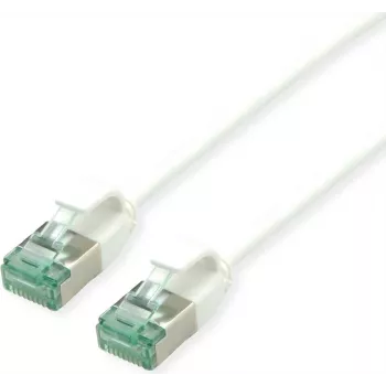 Cablu patch ROLINE RM U/FTP Cat.6A Slim alb 0,3 m 21.45.3361