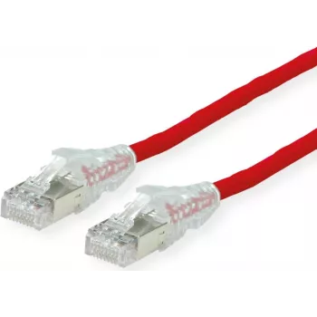 Cablu patch Dätwyler Cat6a S/FTP RJ-45 la RJ-45, 20 m, roșu, LSZH, cu protecție anti-agățare a clemei 21.05.0621