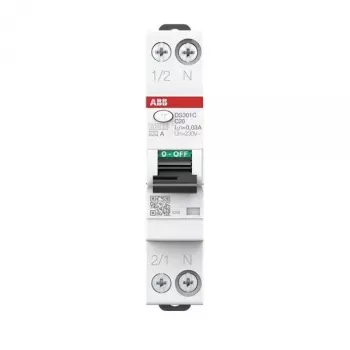 RCBO ABB DS301CA-C20/0,03 1P+N tip A C20 30mA 6kA 2CSR255163R1204