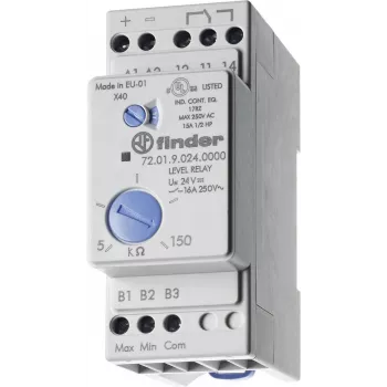 Releu de control nivel Finder pentru lichide conductive, 24V AC/DC, 1 CO, seria 72.01 720180240002