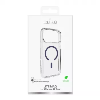 PURO Icon MagSafe Clear Case for Apple iPhone 17 Pro - Transparent Blue