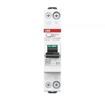 ABB DS301CA-B13/0.03 RCBO 1P+N 13A curbă B 30mA 6kA tip A 2CSR255163R1135