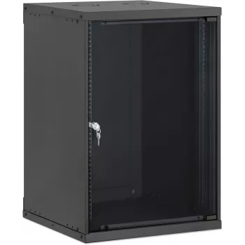 Dulap de rețea pentru montaj pe perete Intellinet 19 inch Basic Line 15U adâncime 560 mm negru RAL 9005 (716772)