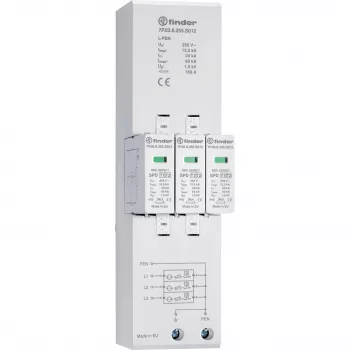 Finder 7P.03.8.255.S012 Descărcător de supratensiune tip 1+2 pentru rețele TN-C trifazate (7P038255S012)