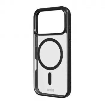 Husă SBS pentru Apple iPhone 17 Pro, transparent neagră, compatibilă MagSafe TEMAGCOLIP1763PK