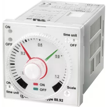 Releu temporizator multifuncțional FINDER 88.92.0.240.0000, 240 V AC, 2 contacte comutatoare, 16 A, șină DIN