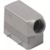 Carcasă capac din aluminiu turnat ILME MHO16.25, mărimea 77.27, intrare laterală, filet M25, blocare cu 4 șuruburi, gri