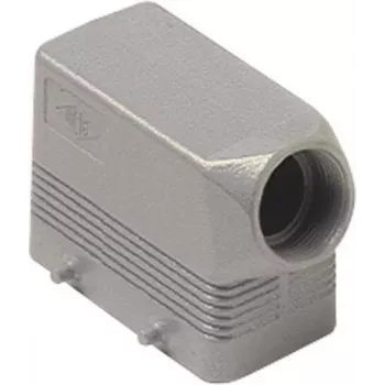 Carcasă capac din aluminiu turnat ILME MHO16.25, mărimea 77.27, intrare laterală, filet M25, blocare cu 4 șuruburi, gri