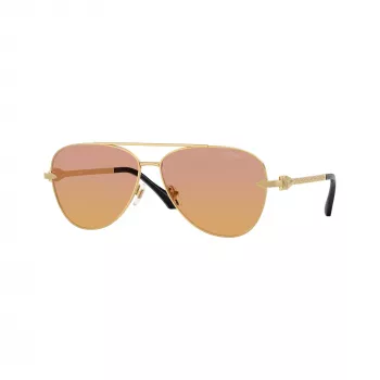 Versace VE2283-1002EL Men's Sunglasses, Black Frame, Grey Lenses, 61mm