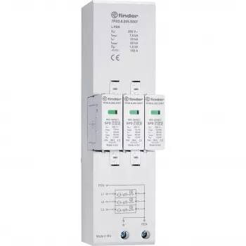 Descărcător combinat Finder 7P.03.8.255.S007 tip 1+2 pentru rețele trifazate TN-C