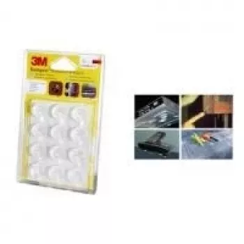 Tampon de protecție 3M Bumpon SJ5312BL transparent rotund diametru 12,7 mm, înălțime 3,5 mm, autocolant, poliuretan, amortizare a vibrațiilor