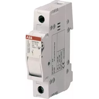 Întrerupător separator cu siguranță ABB STOTZ-KONTAKT E91/32PV, 2 poli, 32 A, 1000 V DC, gPV cilindric 10x38 mm, șină DIN 2CSM204713R1801