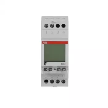 Întrerupător orar astronomic digital ABB DWA1 Bluetooth, 1 canal, șină DIN, 230 V AC, 16 A 2CSM222511R1000