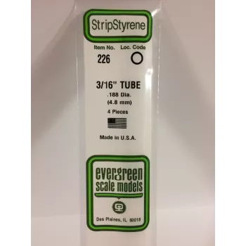 Tub polistiren Evergreen 226 4,8 mm x 350 mm, 4 bucăți