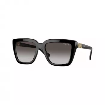 Ochelari de soare damă Vogue VO5575SBW448G, ramă pătrată din acetat, negru, lentile gri gradient, 55 mm
