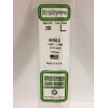 Evergreen Polystyrene L-Profile 350 x 4 x 4 mm, 3 Pieces, White