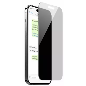 Folie de protecție ecran din sticlă călită cu confidențialitate SBS Mobile pentru iPhone 15 și iPhone 16 cu protecție laterală PUSDGPRIPHONE1661
