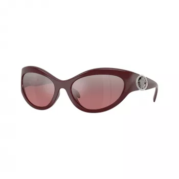 Versace VE4485-54877E Women's Cat Eye Sunglasses, Havana Frame, Dark Brown Gradient Lenses, 59mm