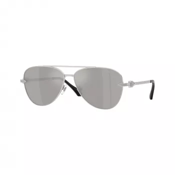 Versace VE2283-10006G Men's Pilot Sunglasses Black/Grey Mirror 61mm