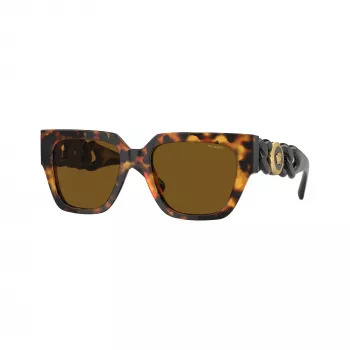 Versace VE4409-511983 Women's Cat Eye Sunglasses, Havana Frame, Dark Grey Gradient Lenses, 54mm