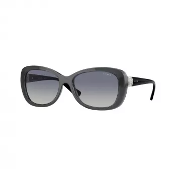 Ochelari de soare Vogue VO2943SB31324 damă cat eye, ramă roz transparentă, lentile roz oglindă, 55 mm
