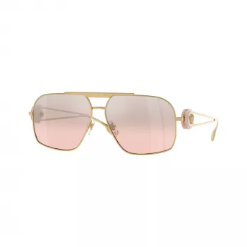 Versace VE2269-10027E Women's Sunglasses, Pale Gold Frame, Brown Gradient Lens, 60/14/140 mm