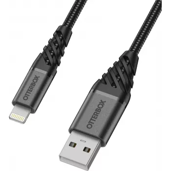 Cablu OtterBox Premium Lightning la USB-A 1m negru 78-52643