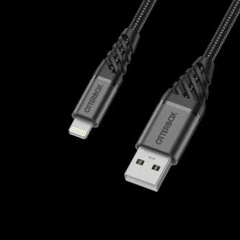 Cablu OtterBox Premium Lightning la USB-A 1m negru 78-52643