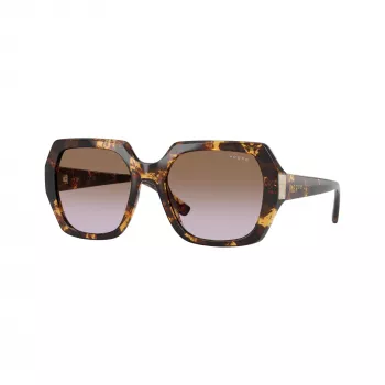 Ochelari de soare VOGUE damă VO5612SB31796 cat eye, ramă roz transparentă, lentile gri închis, 55 mm