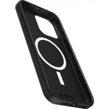 Capac spate OtterBox Symmetry Series pentru Apple iPhone 15 Pro Max - antimicrobian, compatibil MagSafe, negru 77-94125