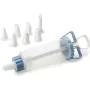 Set seringă pentru decorat patiserie IBILI 104629, 18 cm, 6 duze din oțel inoxidabil, alb