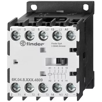 Contactor mini Finder 5,5kW bobină 24V DC 4 NO (6K.04.9.024.4312)