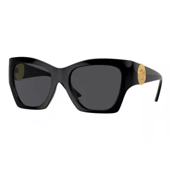 Versace VE4452 GB1/87 Women's Cat Eye Sunglasses Black/Grey 54mm