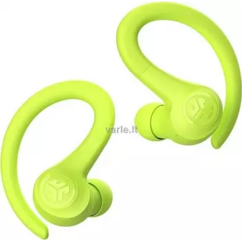 Căști true wireless JLab GO Air Sport cu cârlige pentru urechi, Bluetooth 5.1, rezistente la transpirație IP55, baterie 32 de ore, galbene IEUEBGAIRSPRTRYEL124