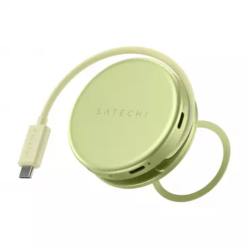 Adaptor multiport Satechi OntheGo 5 în 1 - hub USB-C cu HDMI 4K, USB-C 5Gbps, USB-A 5Gbps, cititor de carduri SD, PD pass-through 60W (Citrus)
