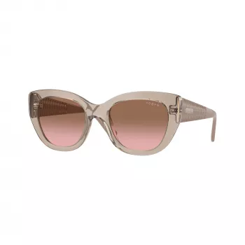 Ochelari de soare cat eye Vogue VO5567S pentru femei roz transparent / maro deschis gradient 52 mm VO5567S299014
