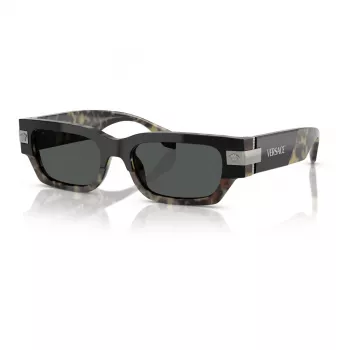 Versace Women's VE4465-545687 Sunglasses, Black Frame, Dark Grey Lens, 54mm