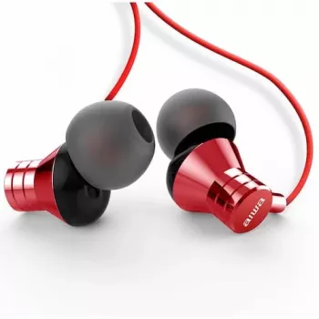 Cască stereo in-ear cu microfon AIWA ESTM-50RD, roșu