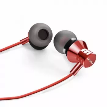 Cască stereo in-ear cu microfon AIWA ESTM-50RD, roșu