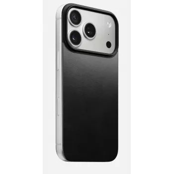 Husă din piele Magnetic Leather Back NOMAD pentru iPhone 17 Pro – compatibilă MagSafe, piele Horween, neagră