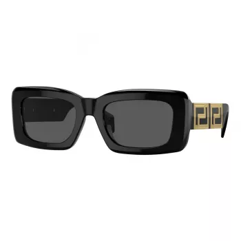 Versace VE4444UGB187 Women's Cat Eye Sunglasses, Black Frame, Grey Gradient Lenses, 54mm