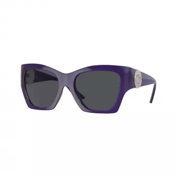 Versace VE4452-541987 Women's Sunglasses, Black Cat Eye Frame, Grey Lenses, 55/19/135 mm