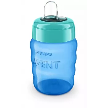 Cană de antrenament Philips AVENT Easy Sip, 9M+, 260 ml, gura din silicon, albastru